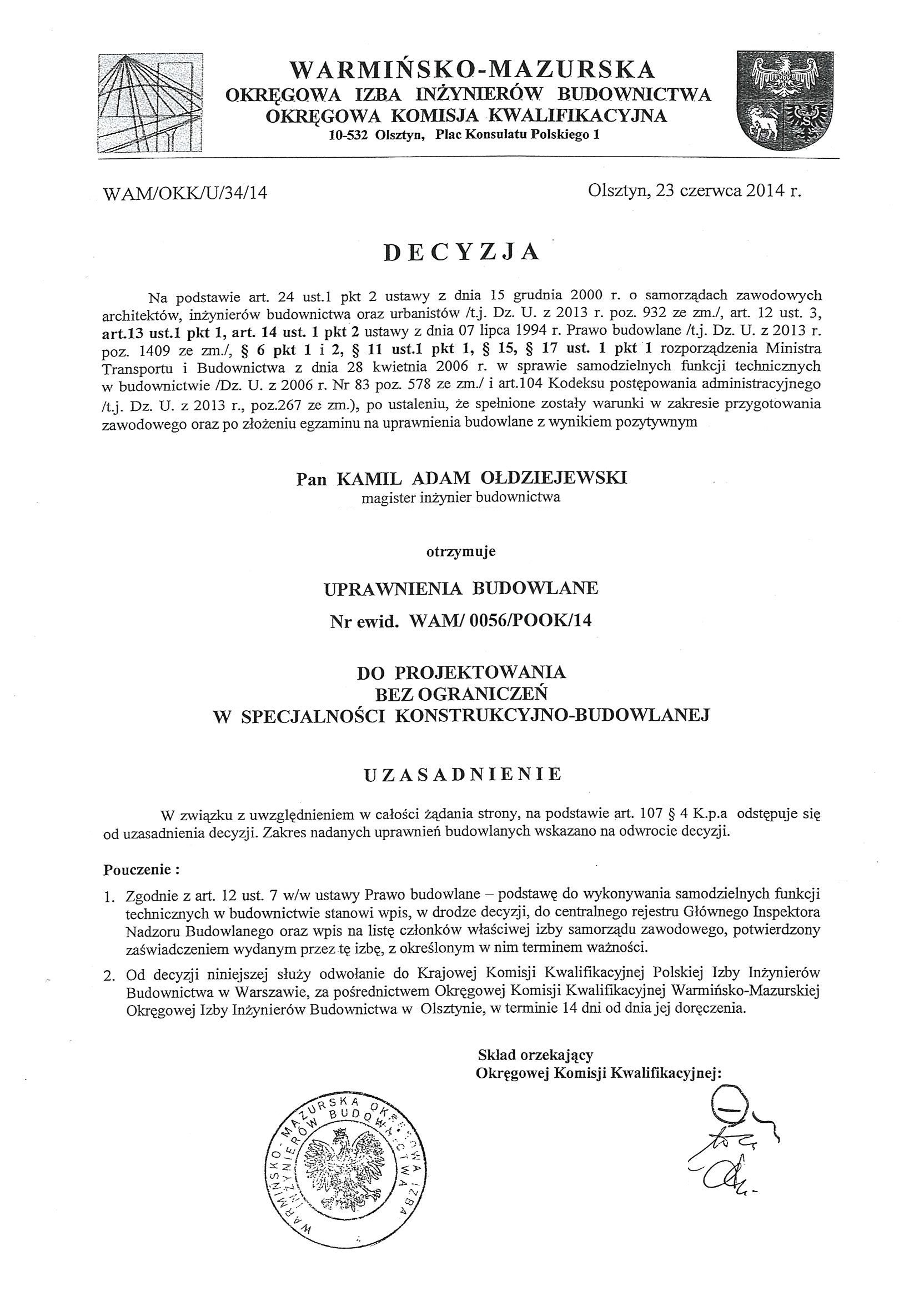 UPRAWNIENIA PROJEKTOWE WWW